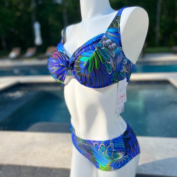 ‼️SALE ‼️ New Anita Rosa Faia Hermine Blue Bikini Set Size 12 / 38D - Picture 8 of 13
